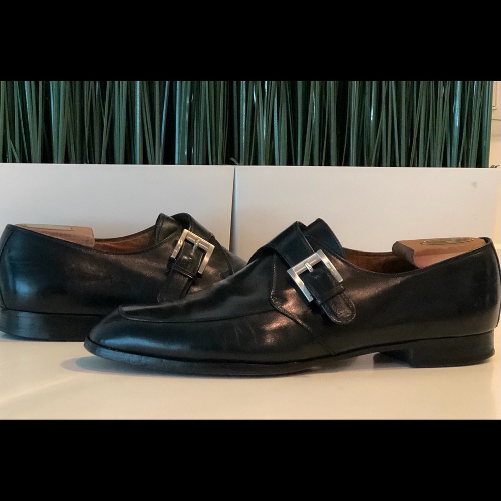 Salvatore Ferragamo Black Leather Buckle Loafer🔥